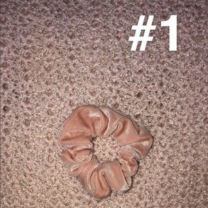 Pink Velvet Scrunchies